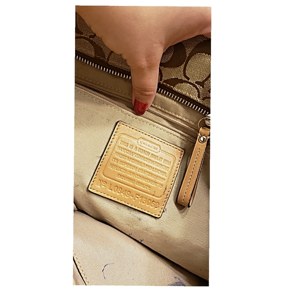 Original neutral C print COACH large carrying bag - Picture 3 of 3